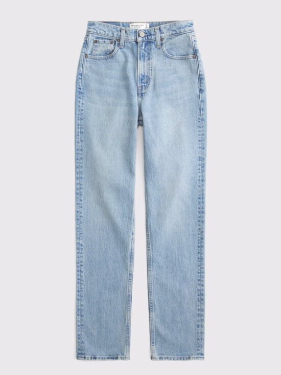 Abercrombie & Fitch Denim - Abercrombie and Fitch Curve Love Ultra High Rise 90s Straight Jean Sz 28 / 6 xl